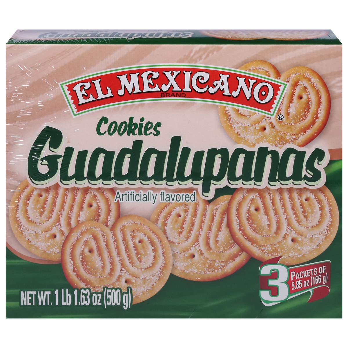 slide 10 of 13, El Mexicano Guadalupanas Cookies 3 - 5.85 oz Packets, 17.63 oz