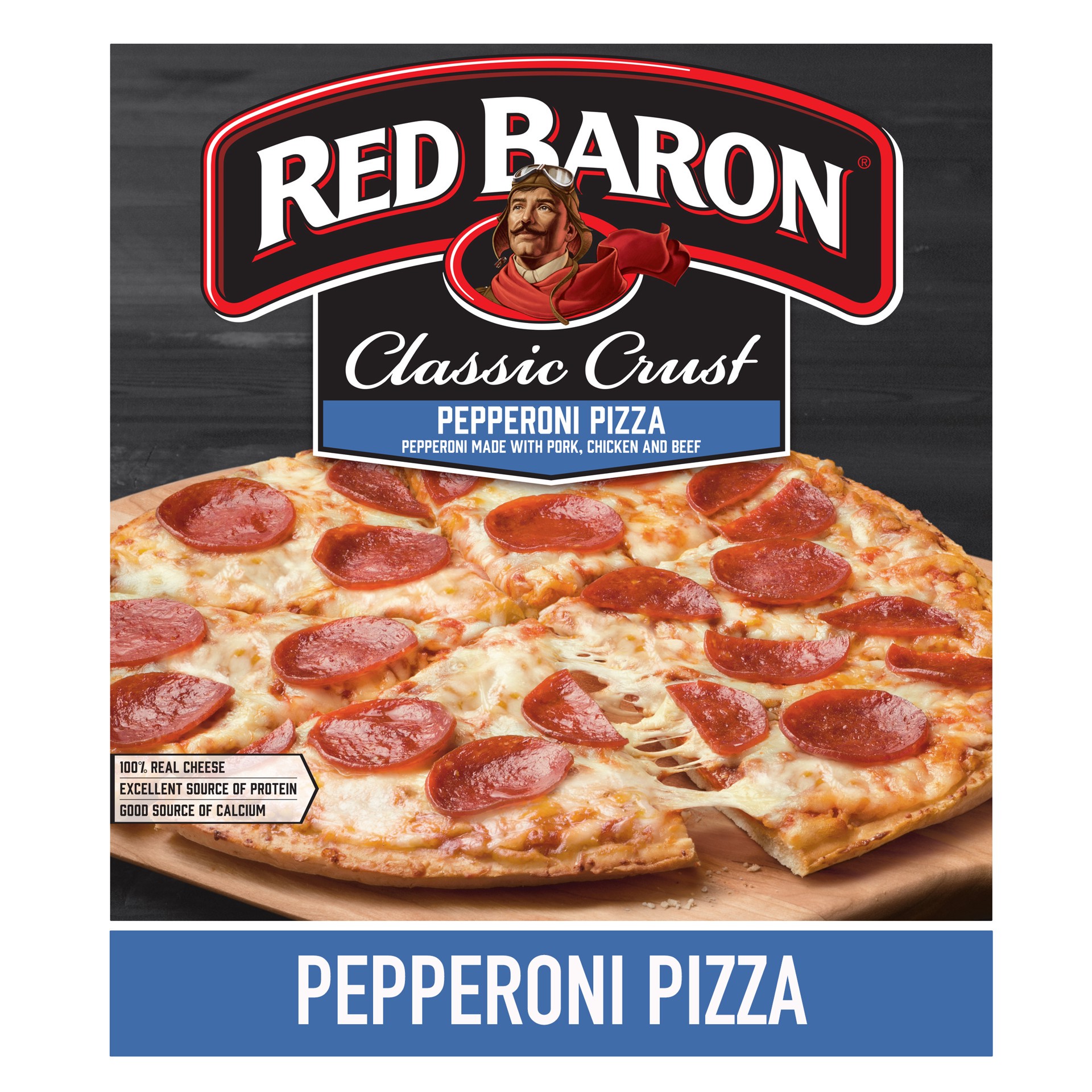 slide 2 of 5, Red Baron Classic Pepperoni Frozen Pizza - 20.6oz, 20.6 oz