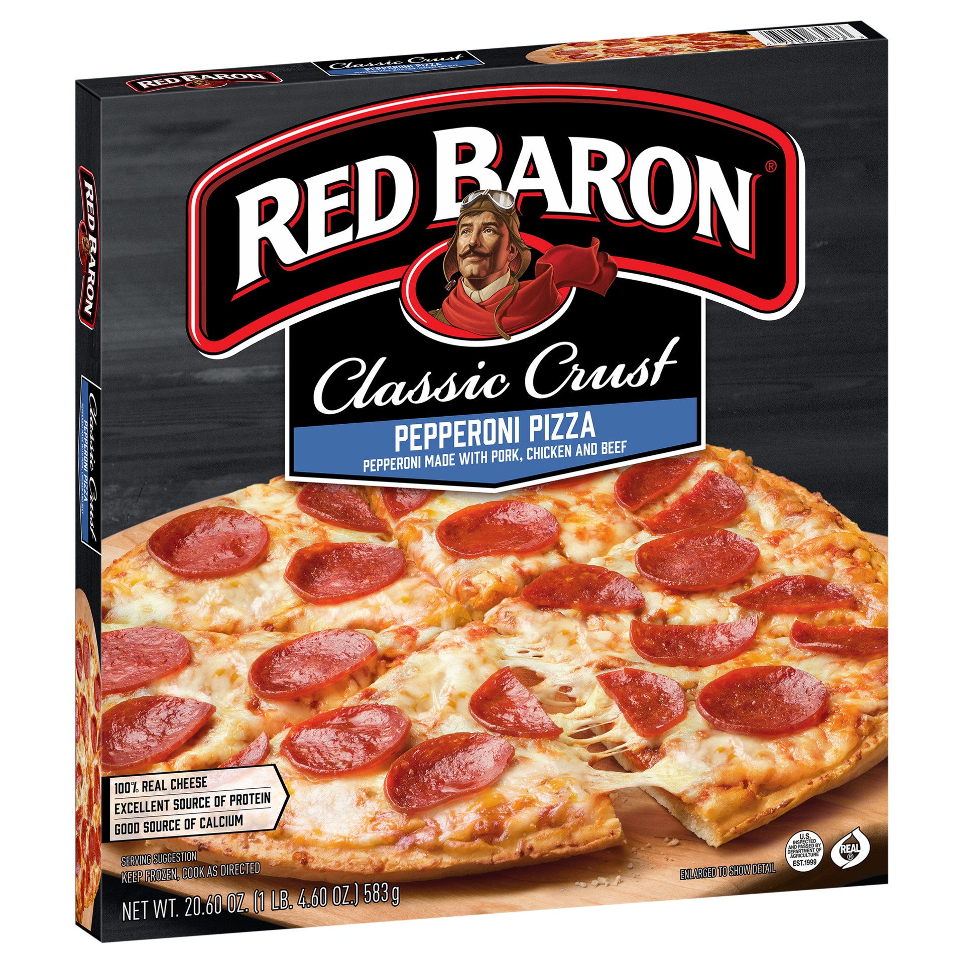 slide 5 of 5, Red Baron Classic Pepperoni Frozen Pizza - 20.6oz, 20.6 oz