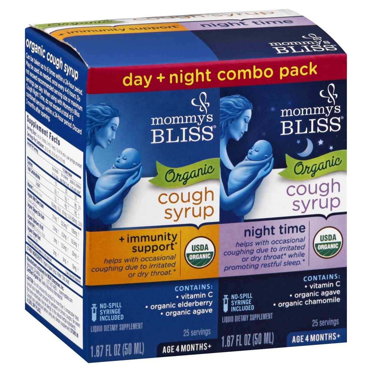 slide 5 of 9, Mommy's Bliss Baby Organic Cough Syrup Day & Night Combo Pack each, 25 servings, 1.67 fl oz