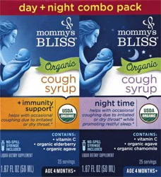 Mommy's Bliss Organic Day & Night Baby Cough Syrup and Mucus Syrup Combo Pack - 1.67 fl oz/2 pk