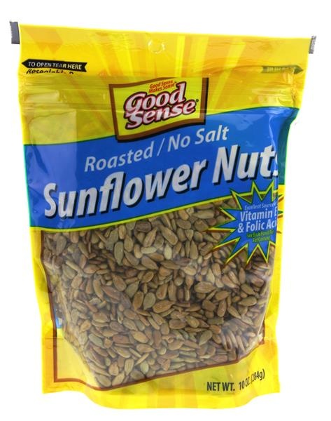 slide 1 of 1, Good Sense Roasted No Salt Sunflower Nuts, 10 oz