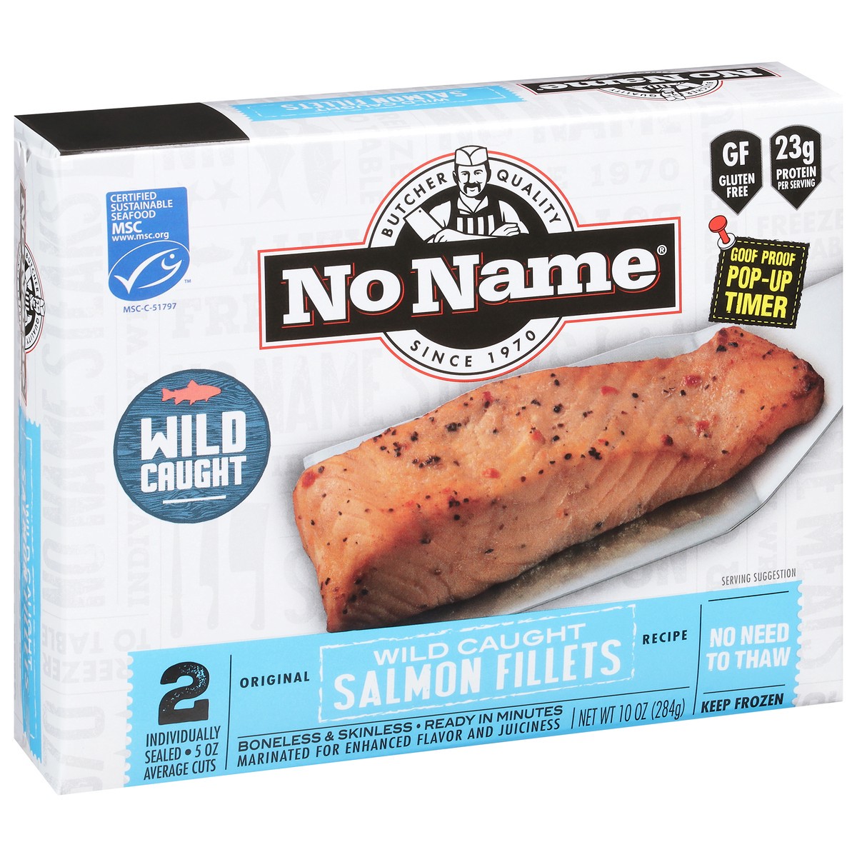 slide 3 of 9, No Name Wild Caught Salmon Fillets 2 ea, 10 oz