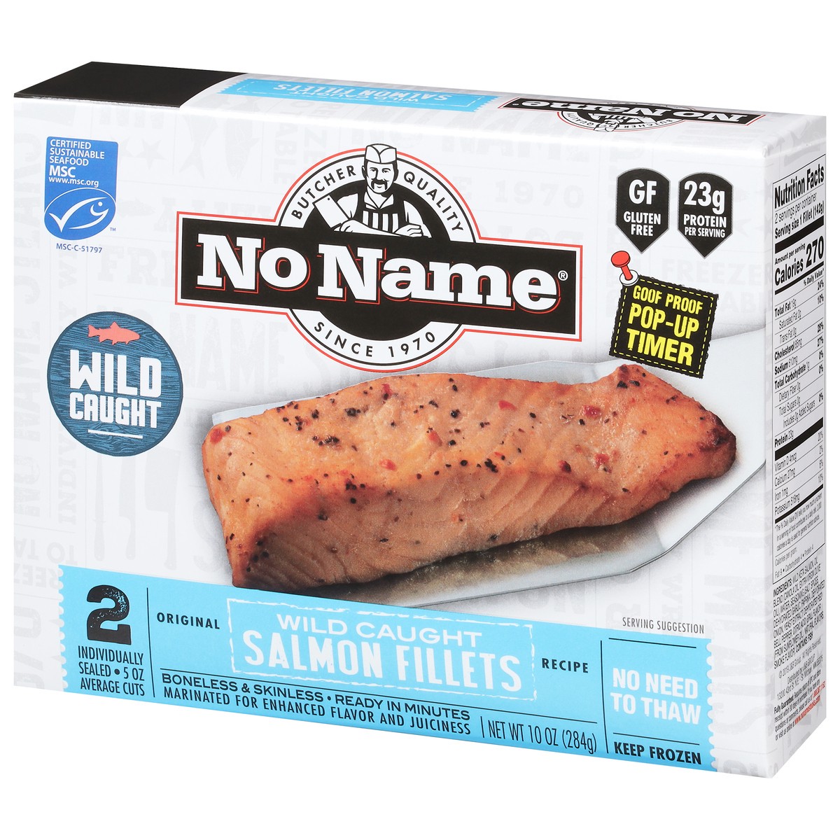 slide 2 of 9, No Name Wild Caught Salmon Fillets 2 ea, 10 oz
