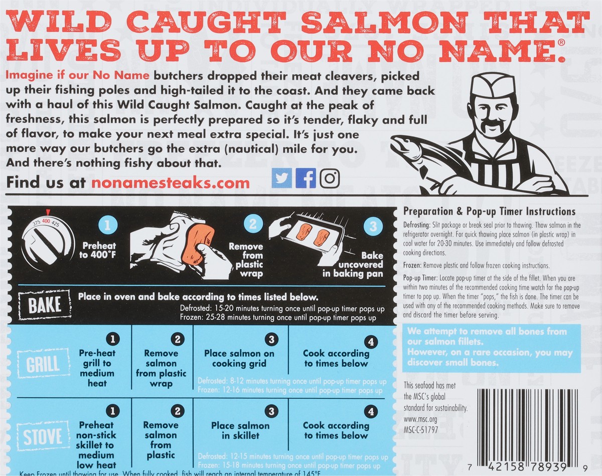 slide 5 of 9, No Name Wild Caught Salmon Fillets 2 ea, 10 oz