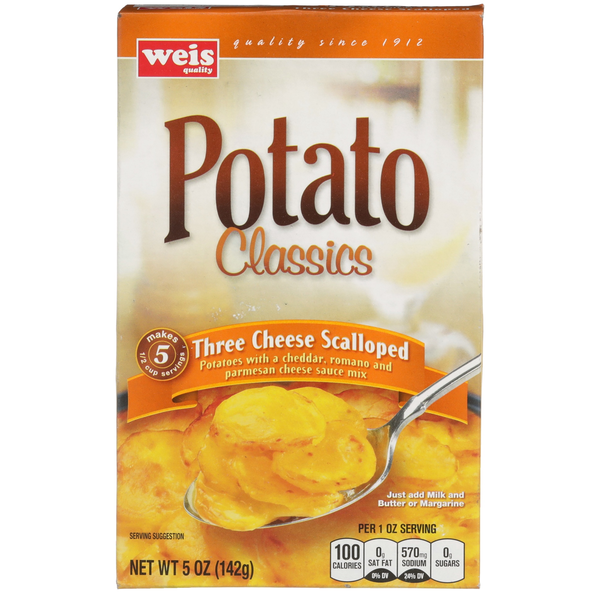 slide 1 of 1, Weis Quality Three Cheese Scalloped Potato Classics, 5 oz