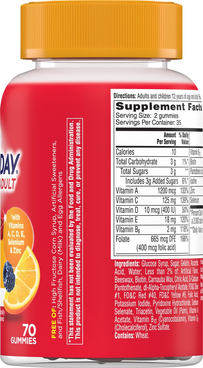 slide 7 of 8, One A Day Vitacraves Gummies Adult Immunity Support 70 ea Bottle, 70 ct