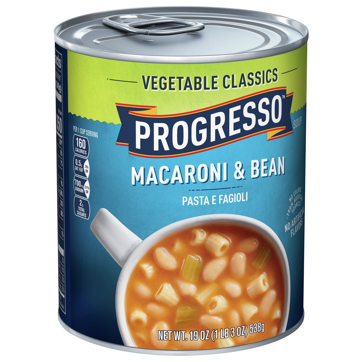 slide 4 of 9, Progresso Vegetable Classics, Macaroni & Bean Canned Soup, 19 oz., 19 oz