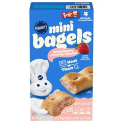 Pillsbury Strawberry Creamy Cheese Frozen Mini Bagels, 4 ct, 9.72 oz