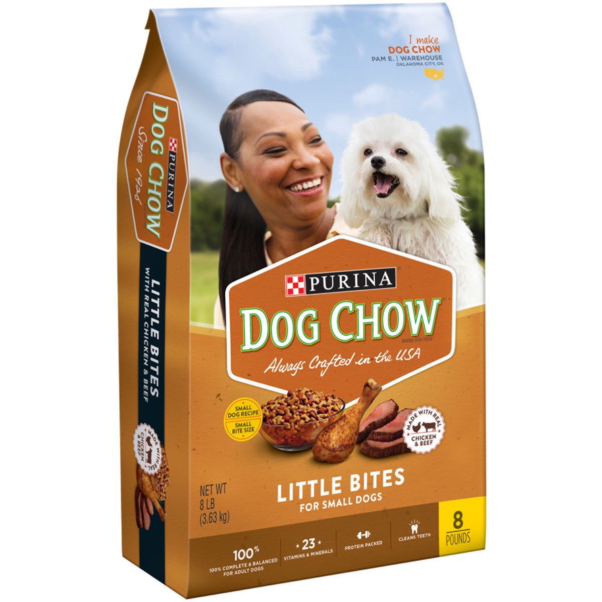 slide 2 of 6, Dog Chow Purina Dog Chow Small Dof Dry Food With Real Chicken, 8 lb