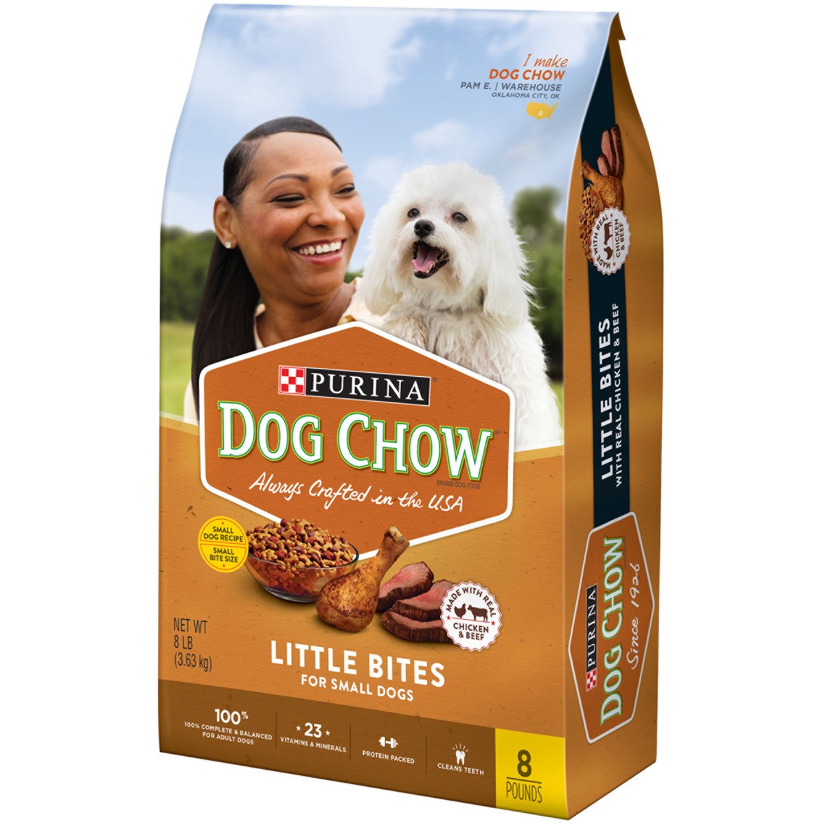 slide 3 of 6, Dog Chow Purina Dog Chow Small Dof Dry Food With Real Chicken, 8 lb