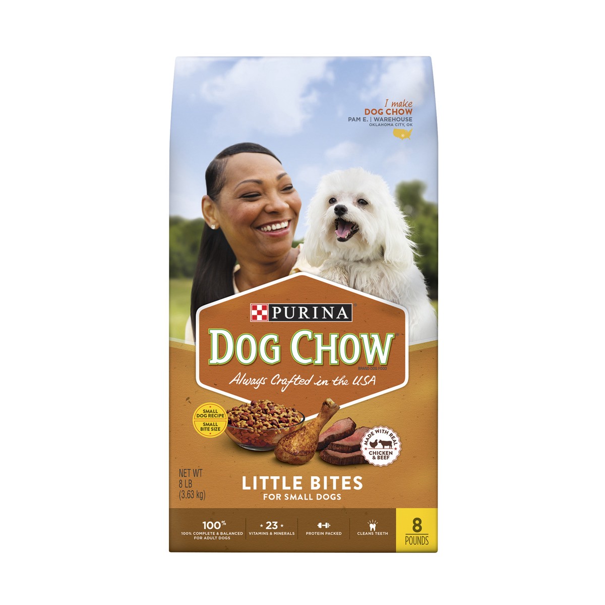 slide 1 of 6, Dog Chow Purina Dog Chow Small Dof Dry Food With Real Chicken, 8 lb