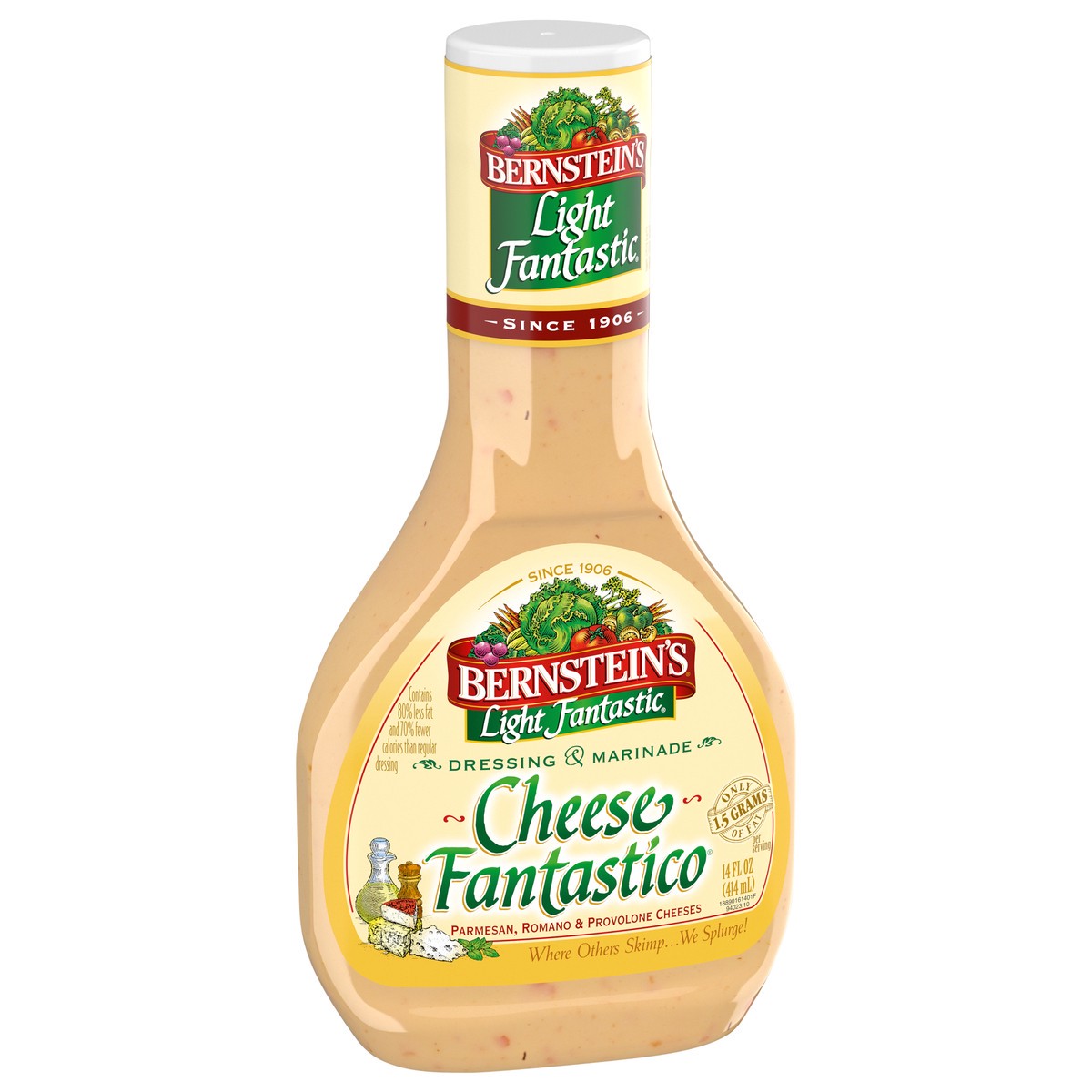 slide 7 of 10, Bernstein's BERNSTEINS Light Cheese Fantastico Salad Dressing And Marinade, 14 fl. oz., 14 fl oz