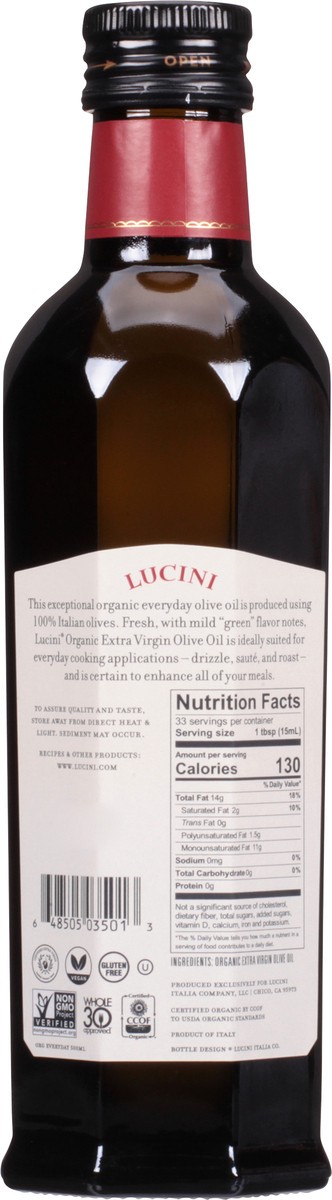 slide 6 of 9, Lucini Everyday Italian Organic Extra Virgin Olive Oil 16.9 fl oz, 16.9 fl oz