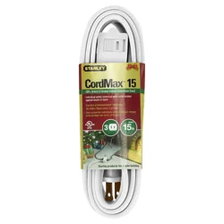 STANLEY CordMax 15'White Indoor Cord