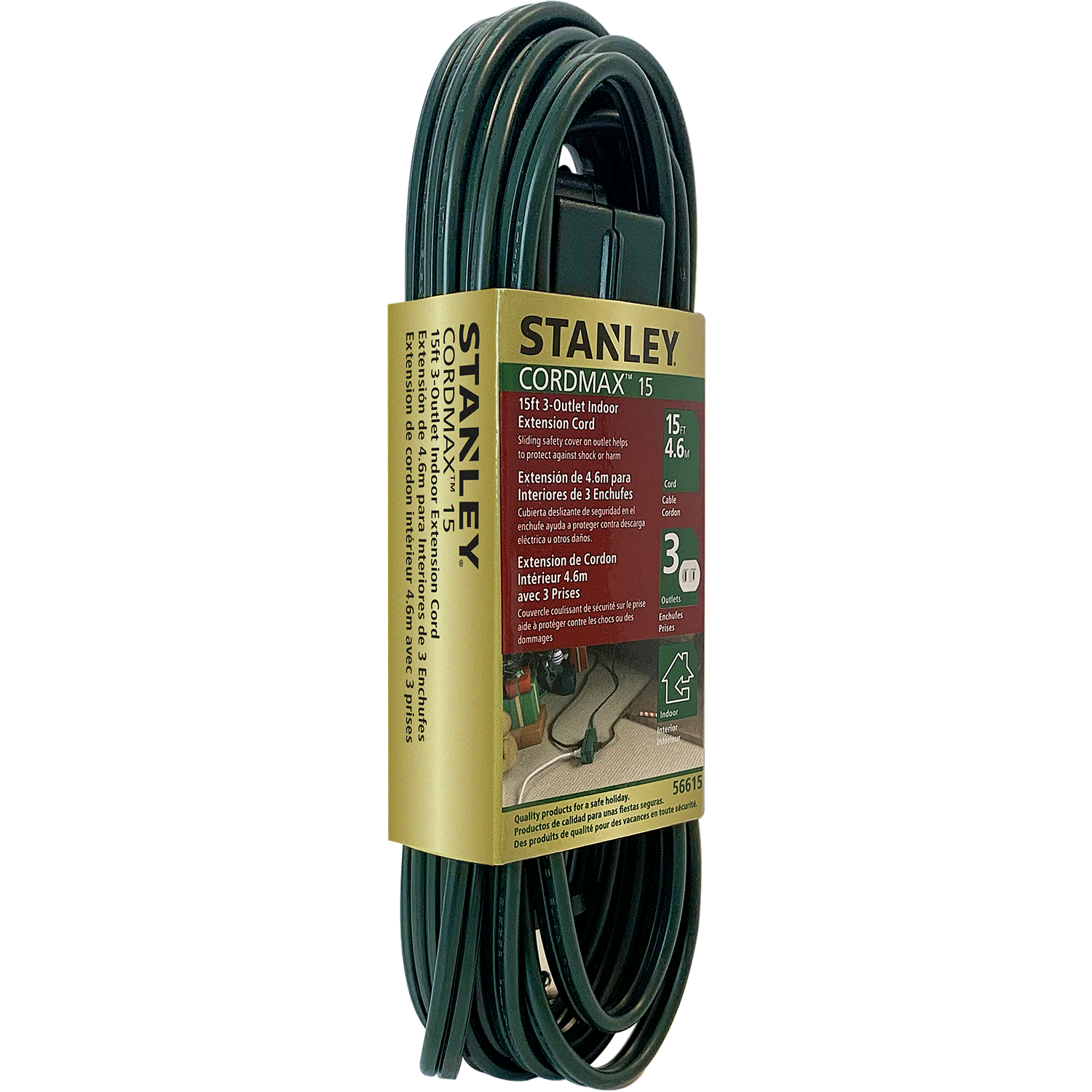 slide 2 of 2, Stanley Extension Cord Green, 15 Ft, 15 ft
