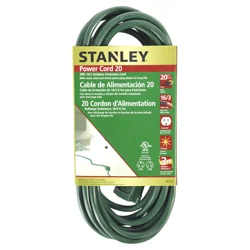 STANLEY 20' Power Cord Green