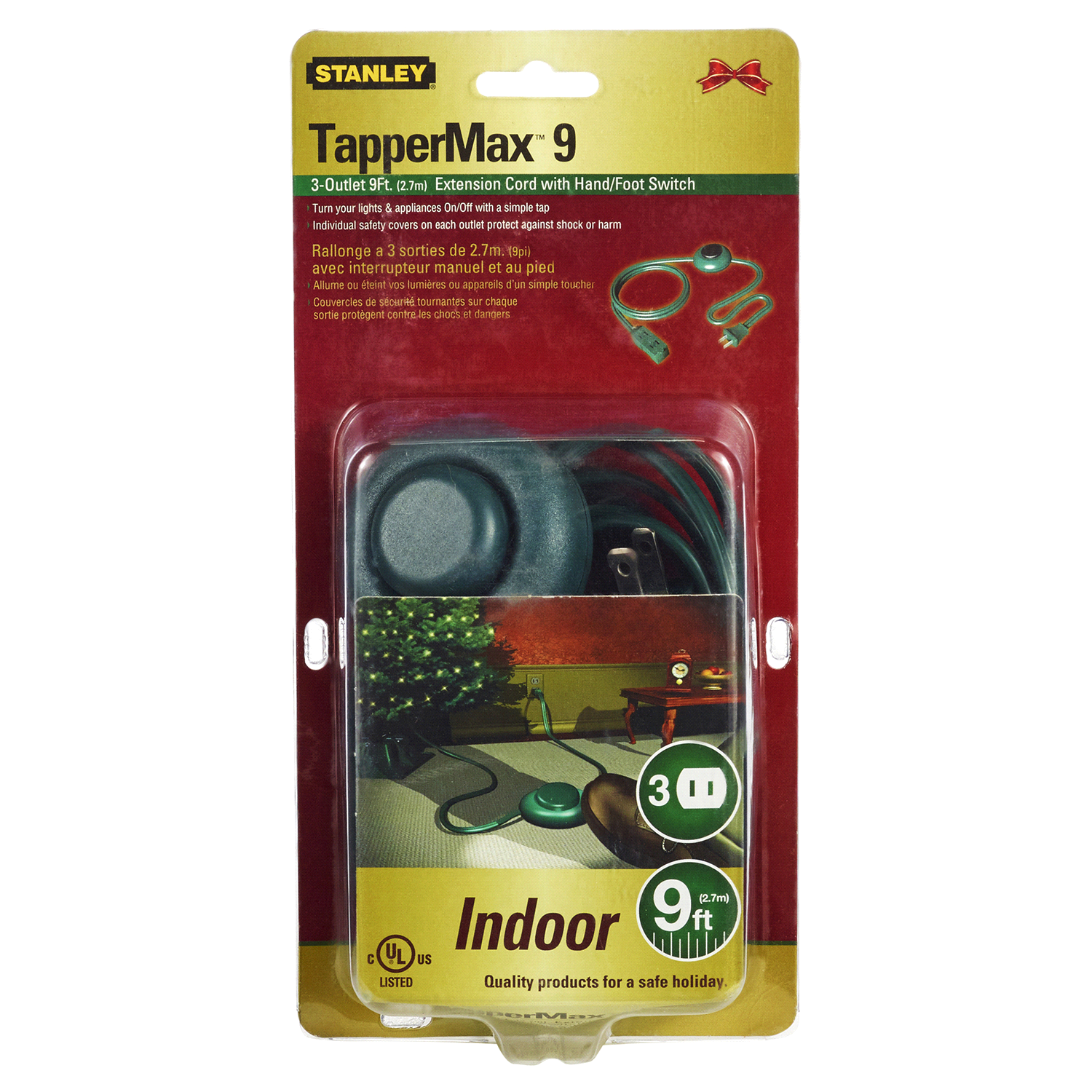 slide 1 of 1, STANLEY TapperMax 9 Indoor Cord, Green, 1 ct
