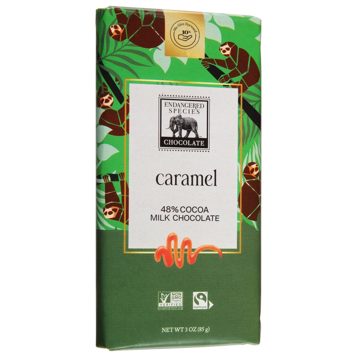 slide 5 of 11, Endangered Species Milk Chocolate Caramel Bar, 3 oz