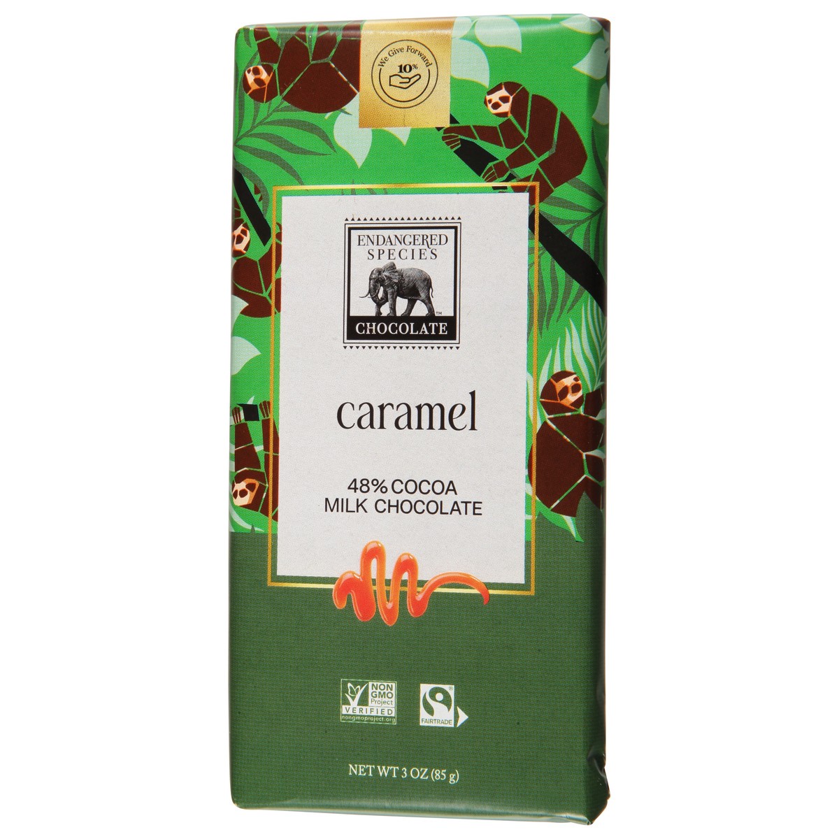 slide 9 of 11, Endangered Species Milk Chocolate Caramel Bar, 3 oz