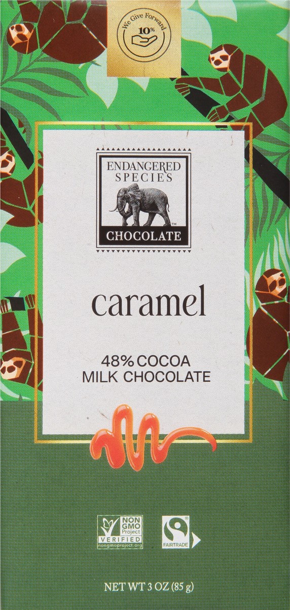 slide 11 of 11, Endangered Species Milk Chocolate Caramel Bar, 3 oz