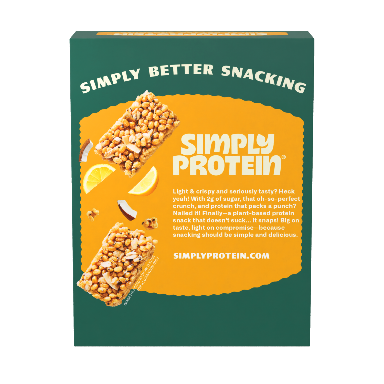 slide 2 of 7, Simply Protein Lemon Coconut Crispy Snack Bars, 4 Pack, 4 ct