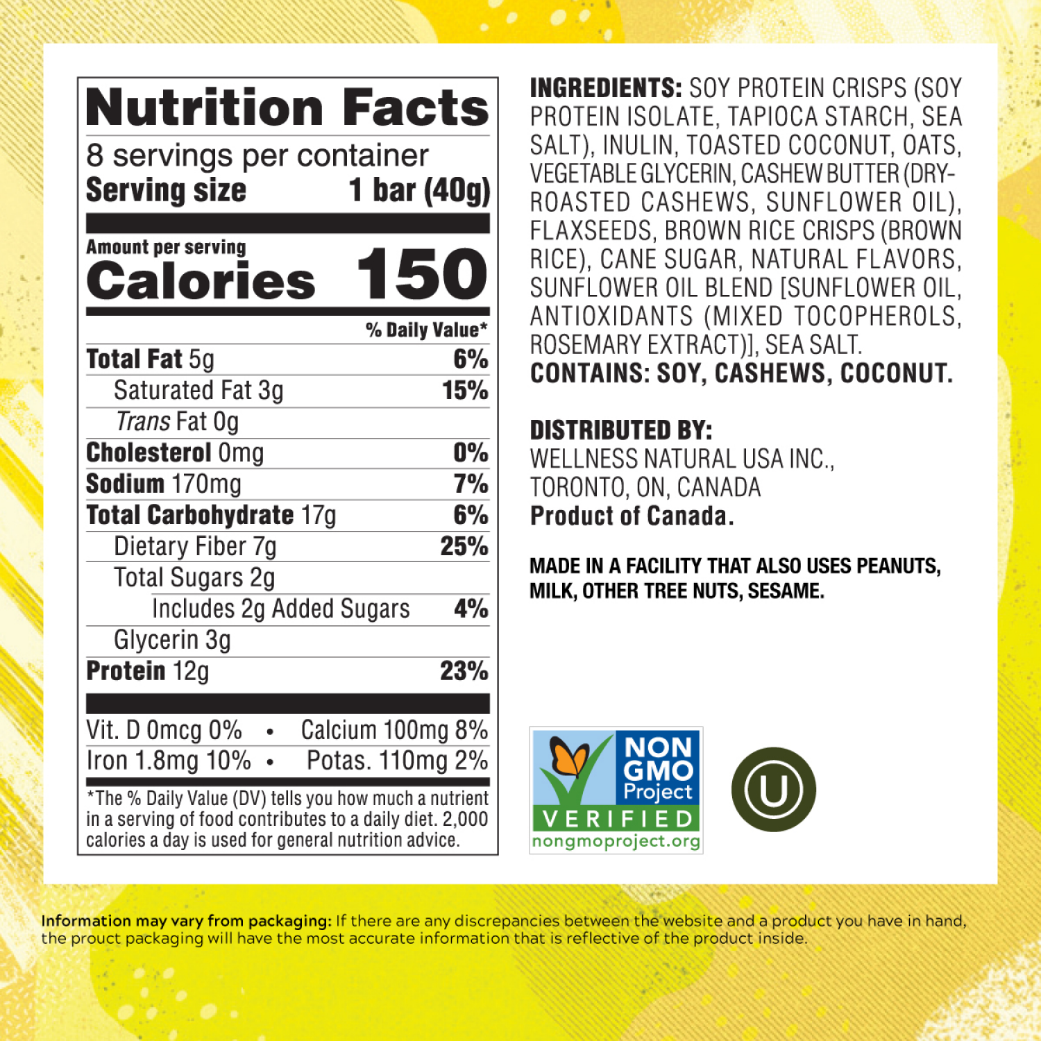 slide 6 of 7, Simply Protein Lemon Coconut Crispy Snack Bars, 4 Pack, 4 ct