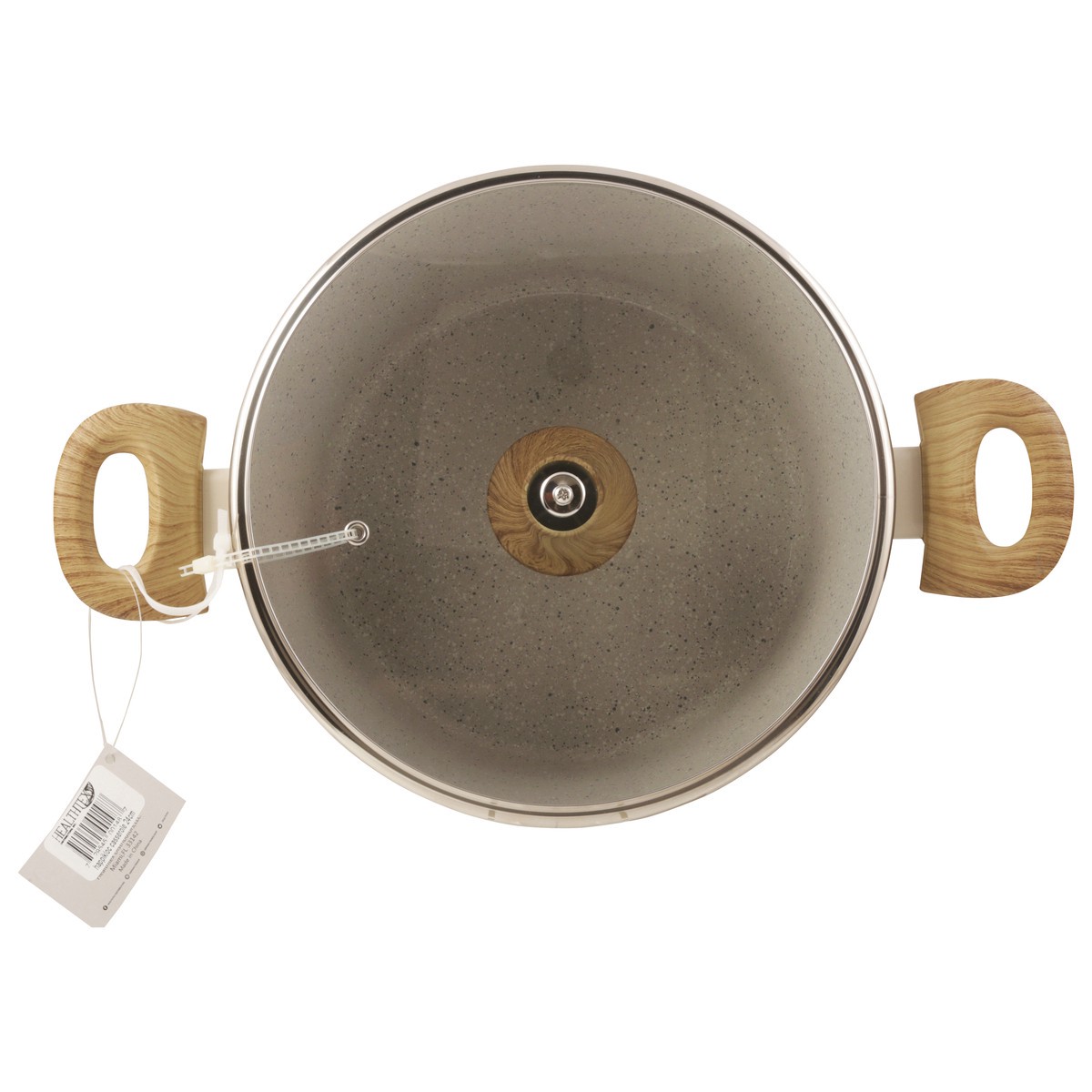 slide 3 of 4, HEALTHTEX Happikloc Sand Casserole W/Lid 24Cm, 1 ct