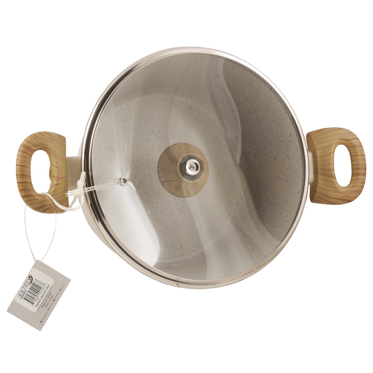 slide 2 of 4, HEALTHTEX Happikloc Sand Casserole W/Lid 24Cm, 1 ct