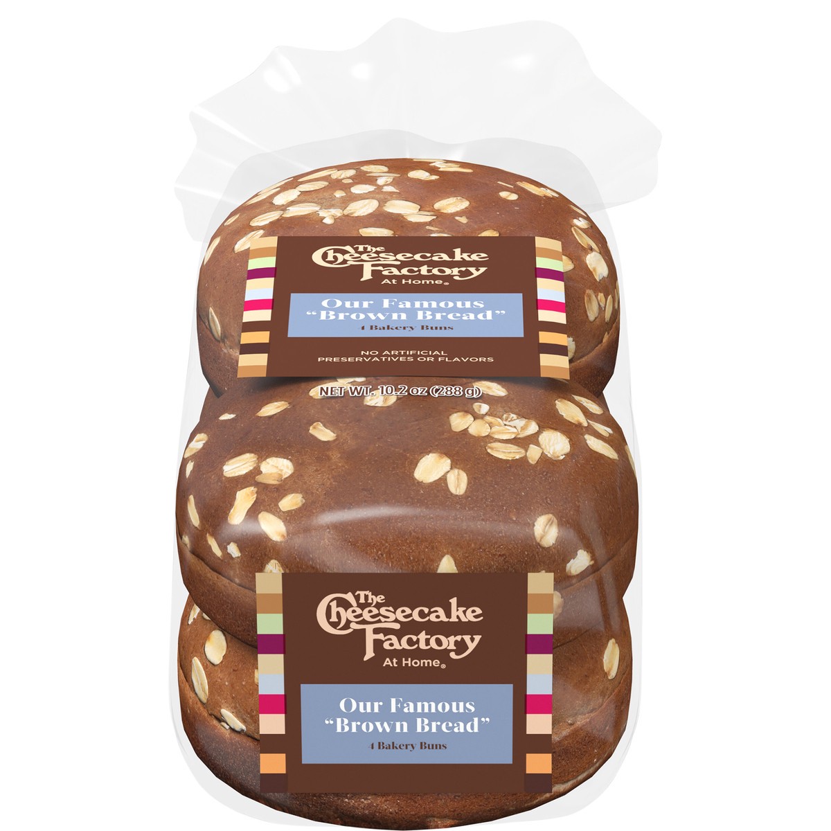 slide 1 of 15, The Cheesecake Factory At Home Famous "Brown Bread" Sweet Wheat Bakery Buns, 4 count, 10.2 oz, 10.1 oz
