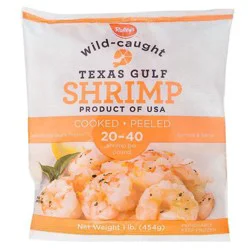 Raley's Wild-Caught Texas Gulf Shrimp, Cooked, Peeled, Frozen, 20-40 ct, 16 oz