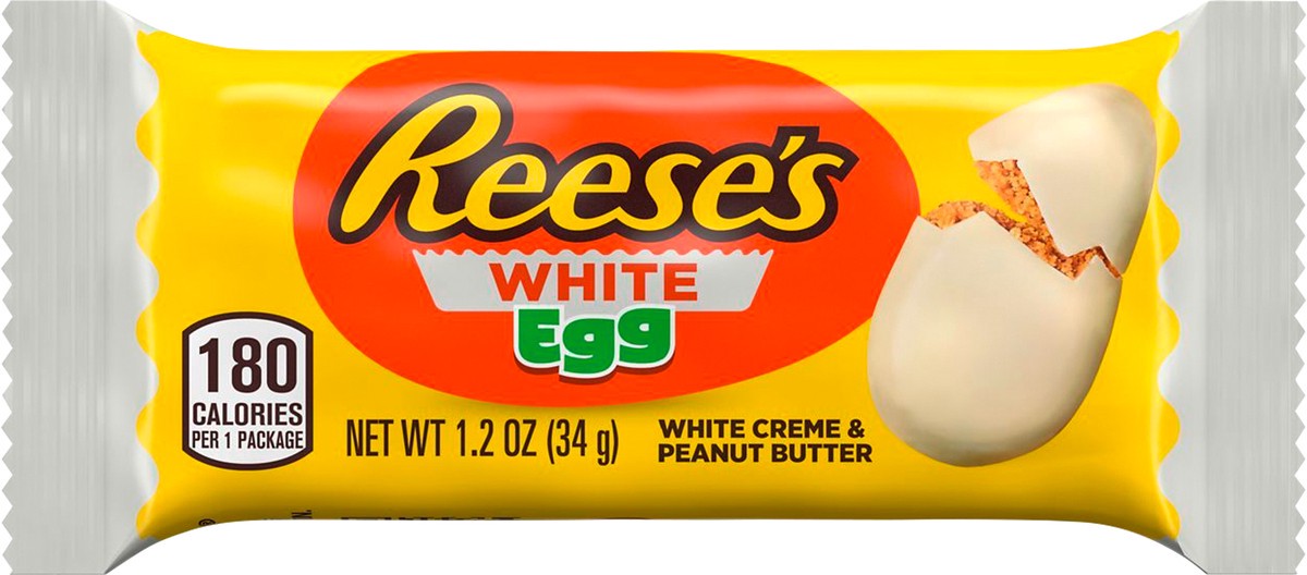 slide 5 of 5, Reese's White Creme Peanut Butter Egg, Easter Candy Pack, 1.2 oz, 1.2 oz