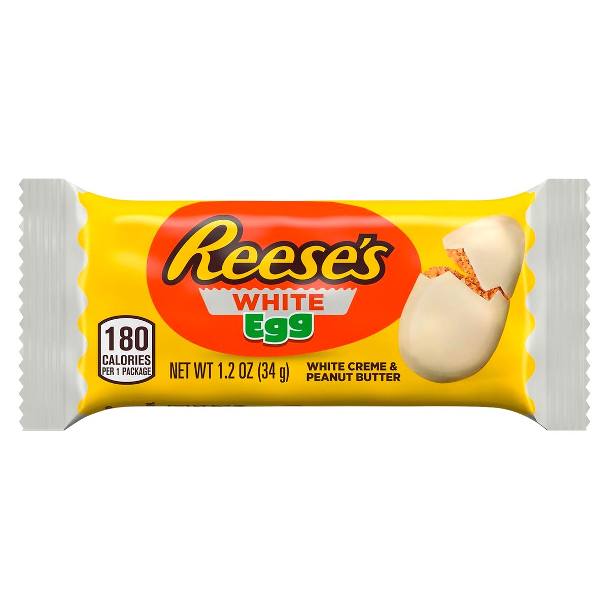 slide 2 of 5, Reese's White Creme Peanut Butter Egg, Easter Candy Pack, 1.2 oz, 1.2 oz