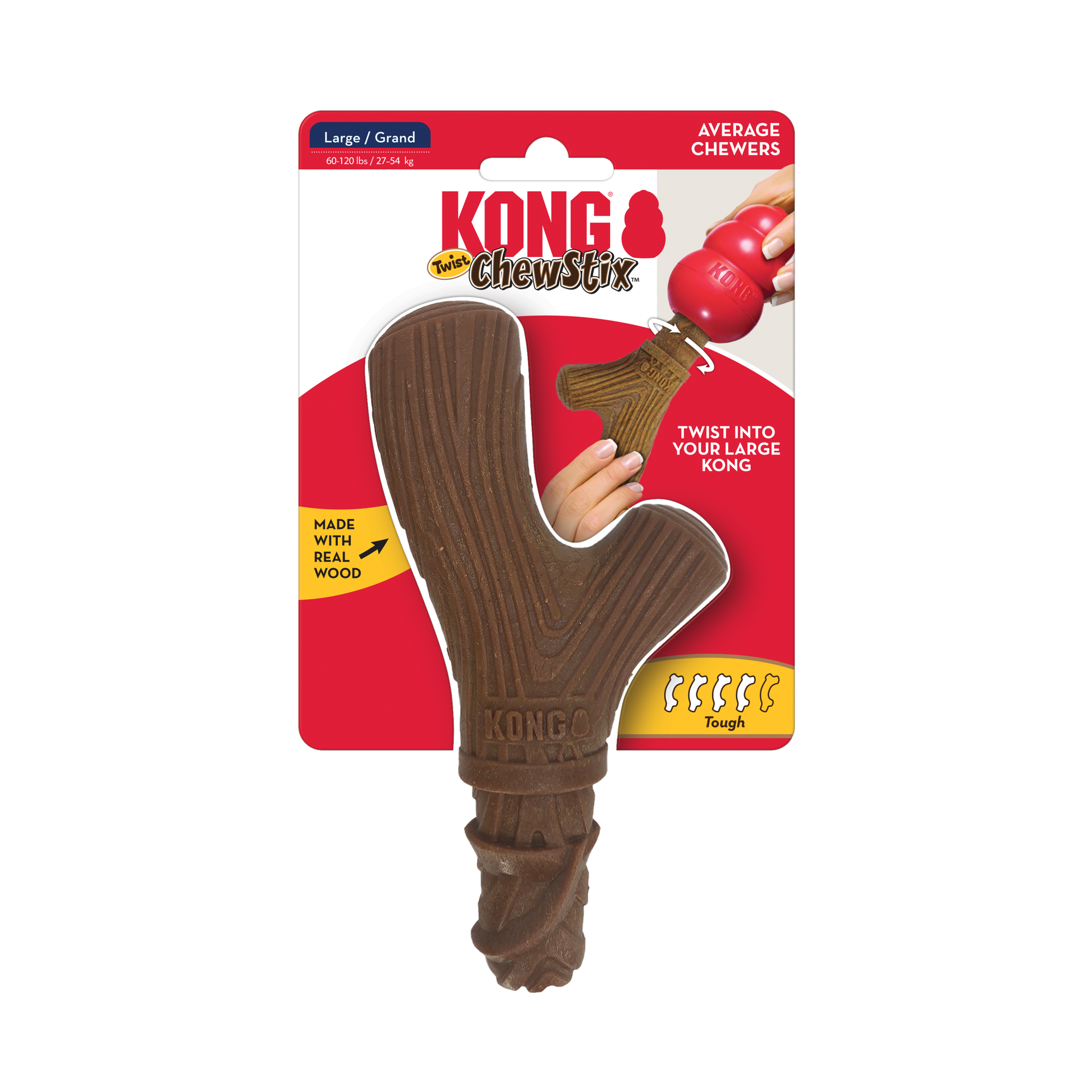 slide 2 of 3, KONG ChewStix Twist Lg, 1 ct