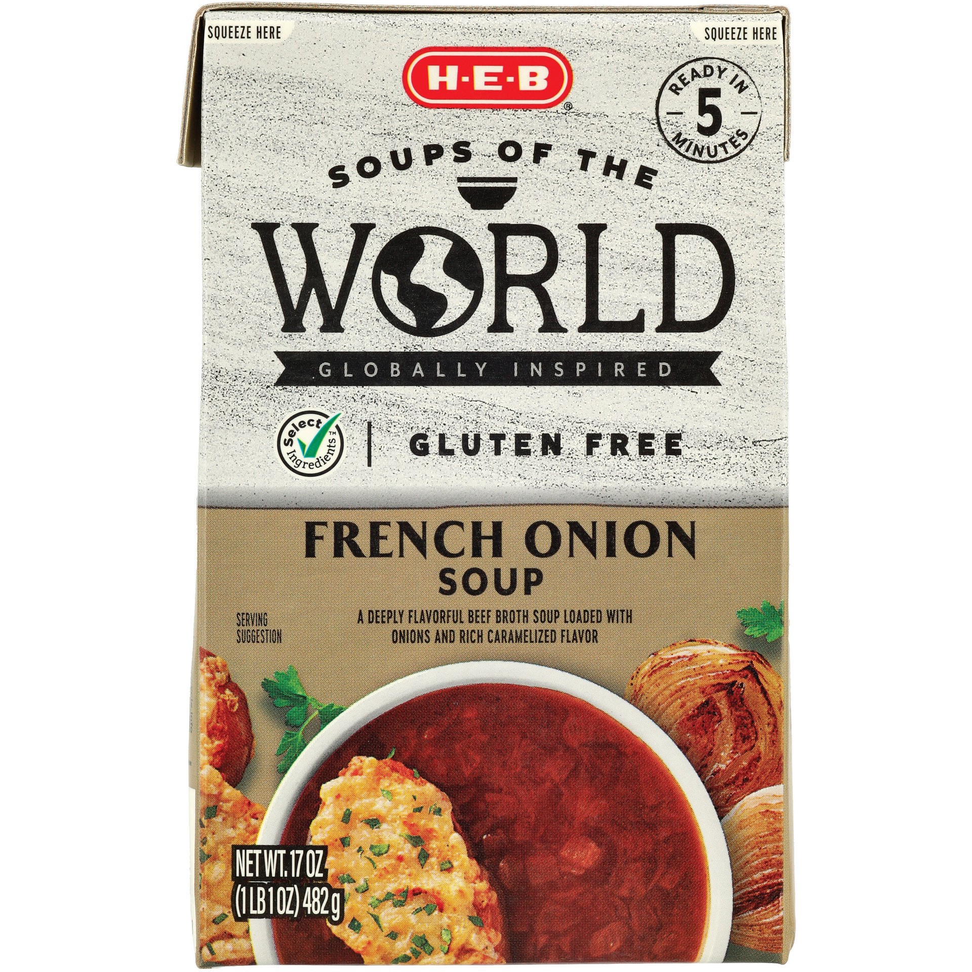 slide 1 of 1, H-E-B French Onion Soup, 17 oz