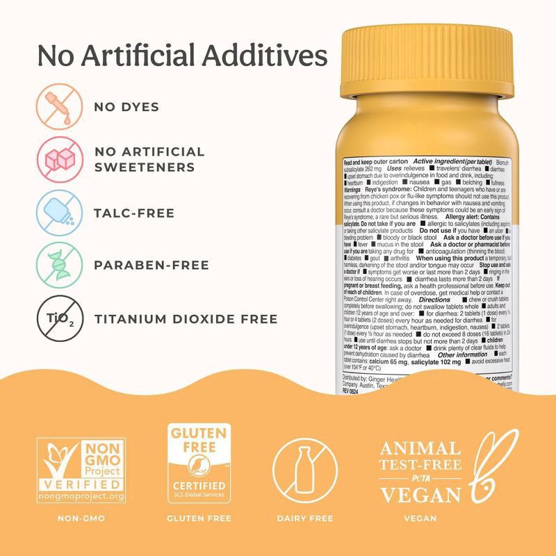 slide 4 of 9, Wonderbelly Multi Digestive Symptom Tablets - Orange & Creme - 48ct, 48 ct