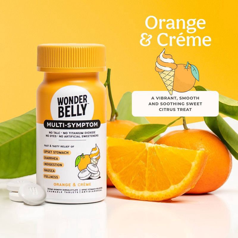 slide 2 of 9, Wonderbelly Multi Digestive Symptom Tablets - Orange & Creme - 48ct, 48 ct