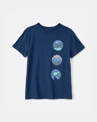 Carters Boys Mountainscape Graphic Tee - Blue Navy XS
