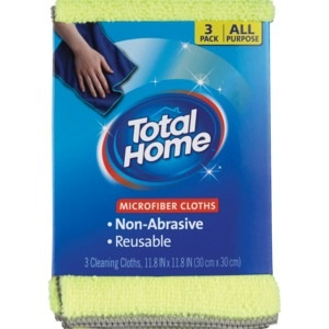 slide 1 of 1, Total Home By CVS Microfiber Cloths, 3 ct