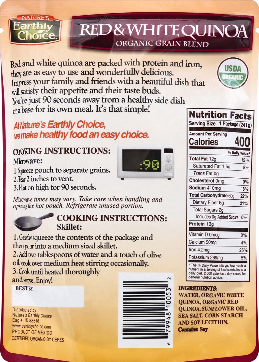 slide 7 of 14, Nature's Earthly Choice Org Red & White Quinoa, 8.5 oz