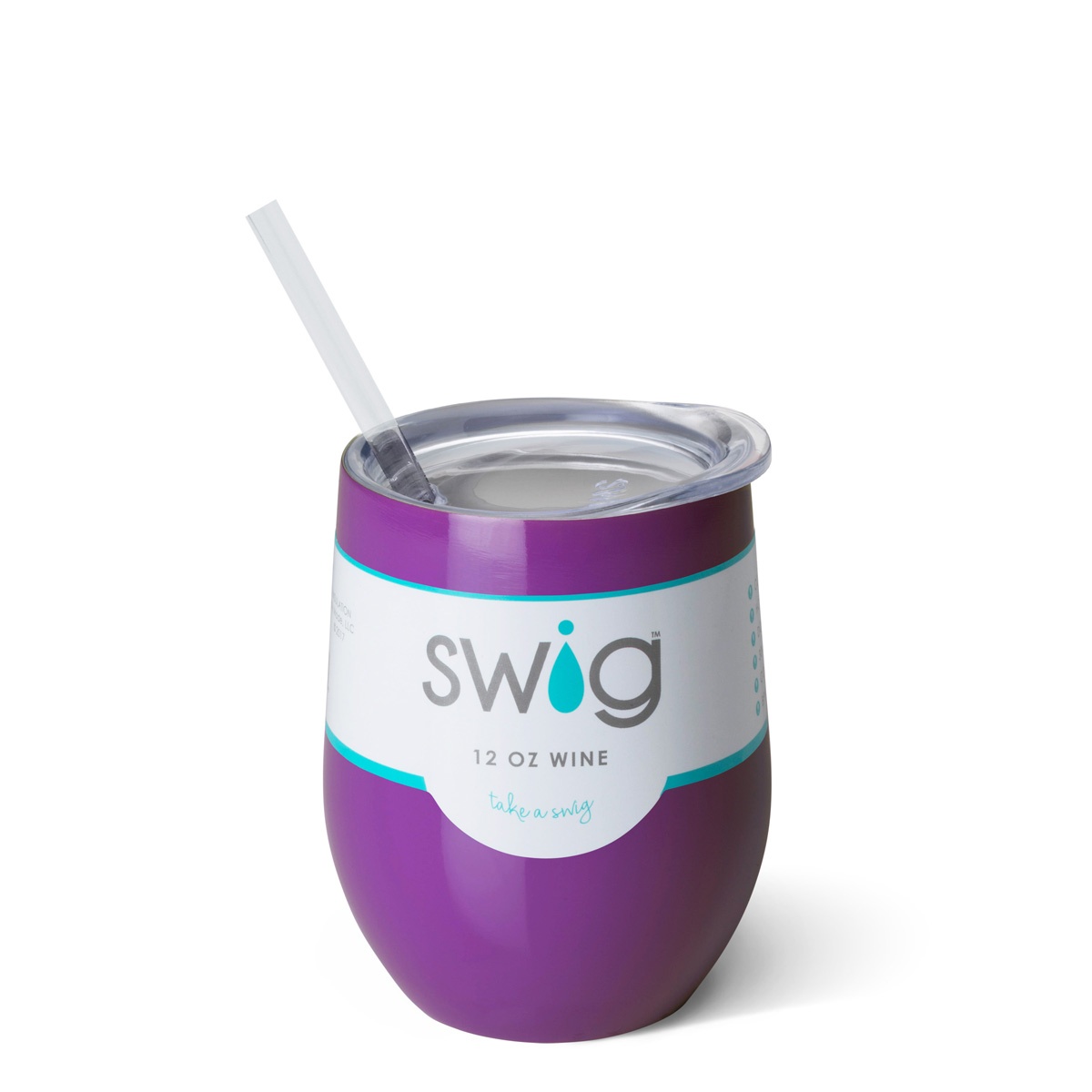 slide 1 of 1, Swig Purple Wine Cup, 12 oz