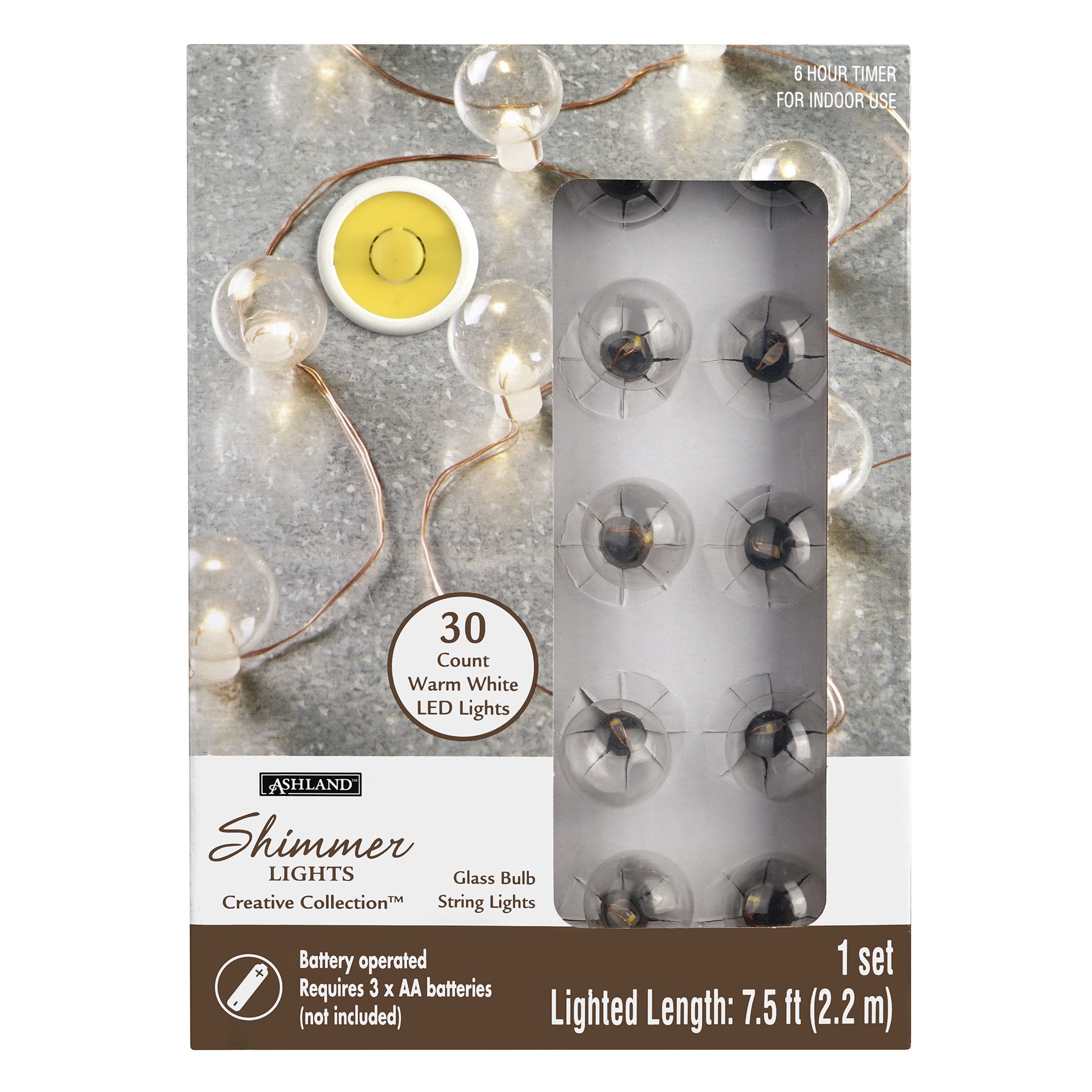 slide 4 of 6, 30ct. White Led String Lights By Ashland, 30 ct