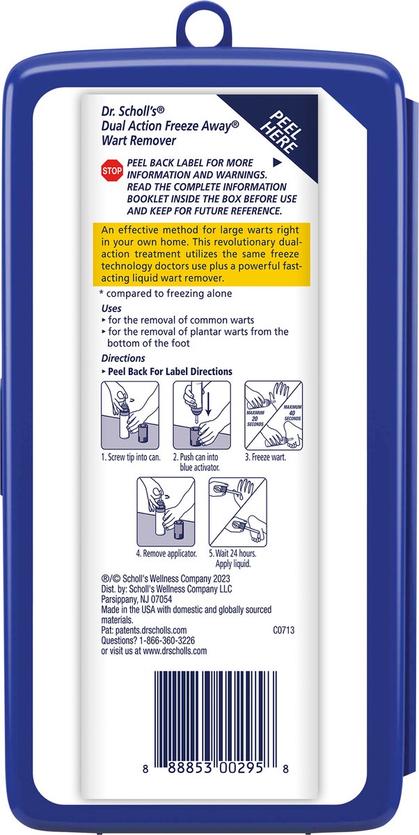 slide 3 of 3, Dr. Scholl's Dual Action Freeze Away Wart Remover, 1 ct