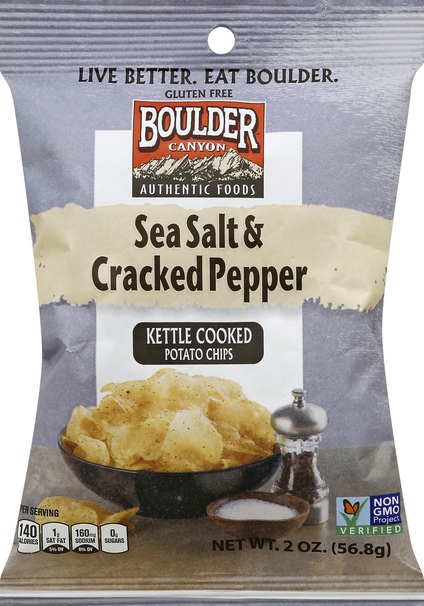 slide 3 of 3, Boulder Canyon Sea Salt And Pepper Kettle Chips, 2 oz