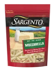 Sargento Shredded Mozzarella Natural Cheese, Traditional Cut, 8 oz.