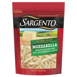 Sargento Off the Block Traditional Cut Mozzarella Shredded Cheese 8 oz