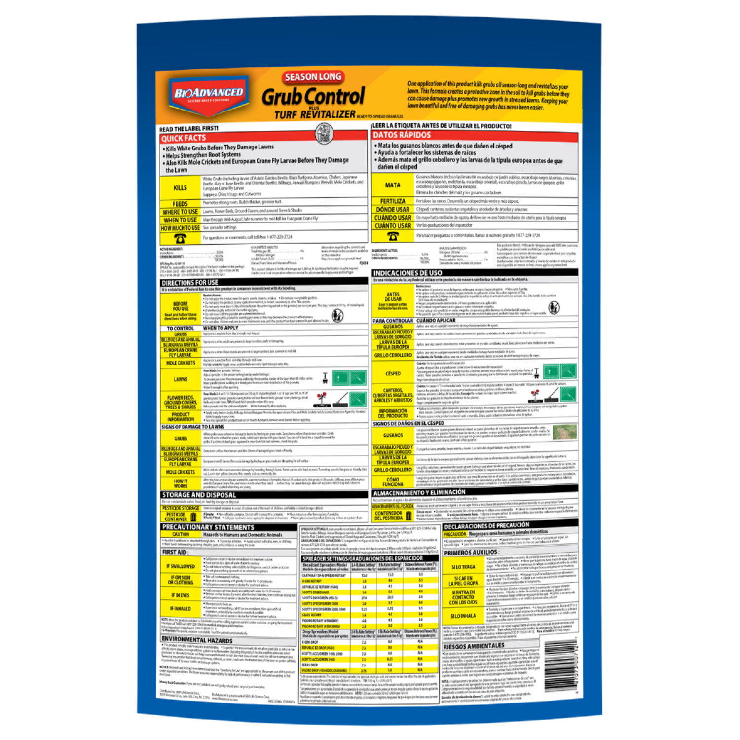 slide 2 of 2, BIO ADVANCED Bayer Season Long Grub Control Plus Turf Revitalizer, 12 Lbs, 12 lb