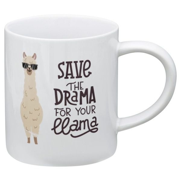 slide 1 of 1, Manna Organics Save the Drama for Your Llama Coffee Mug, 14 oz