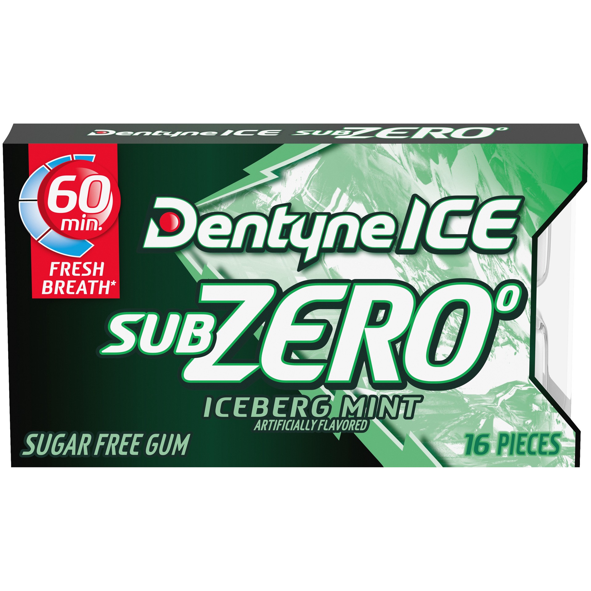 slide 1 of 4, Dentyne Ice Sub Zero Iceberg Mint Sugar Free Gum, 1- 16 piece, 0.07 lb