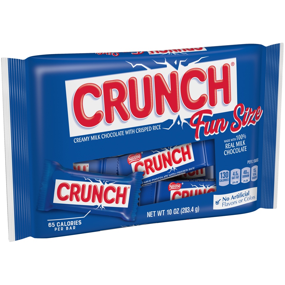 slide 8 of 8, Crunch Creamy Milk Chocolate with Crisped Rice Milk Chocolate Fun Size 10 oz, 10 oz